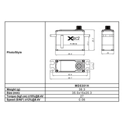 FrSky Xact MD5301H 27 kgf/cm, 0,06s/60° hall